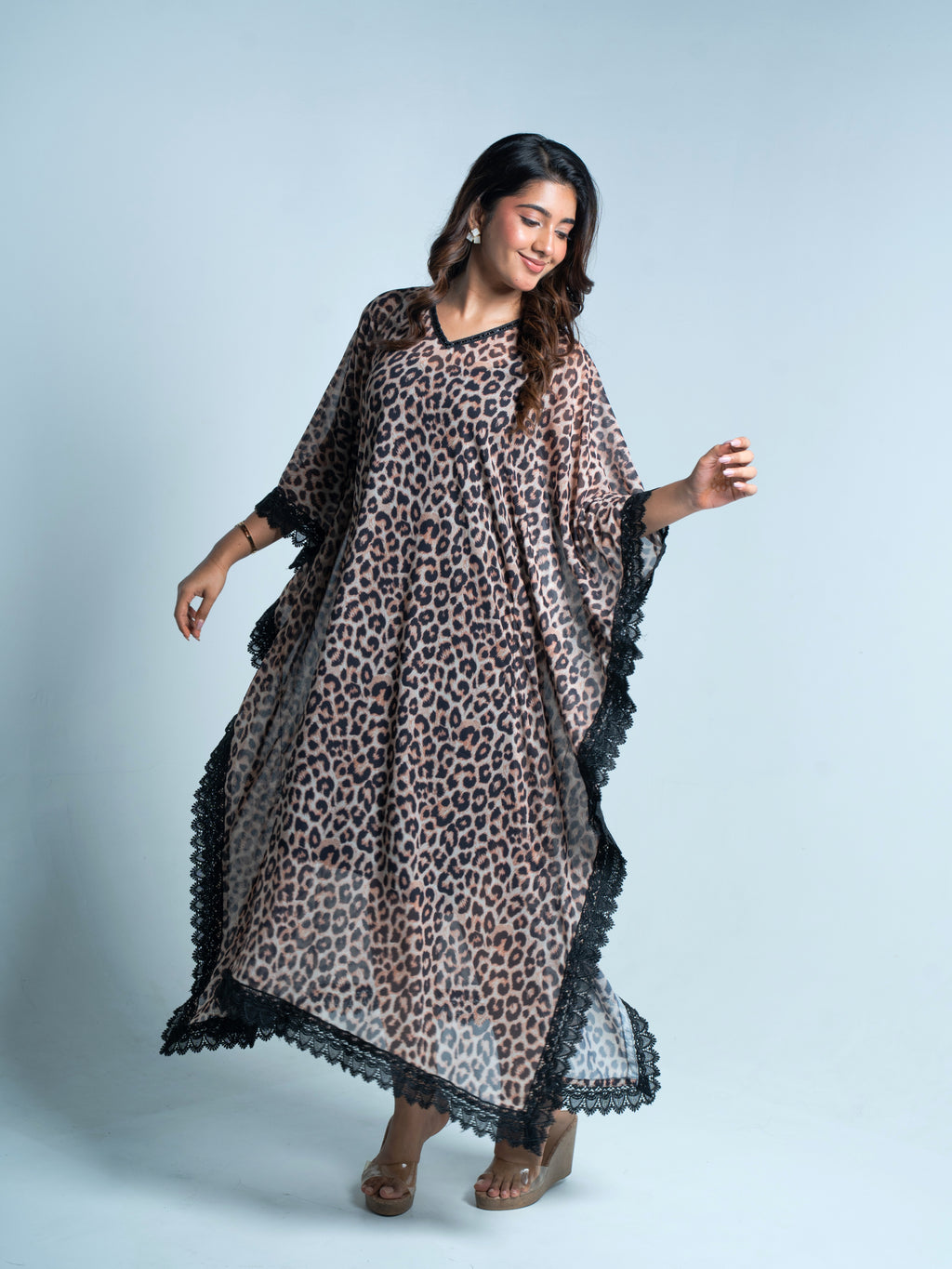 Leopard Print Garden Vareli Kaftan | Merci