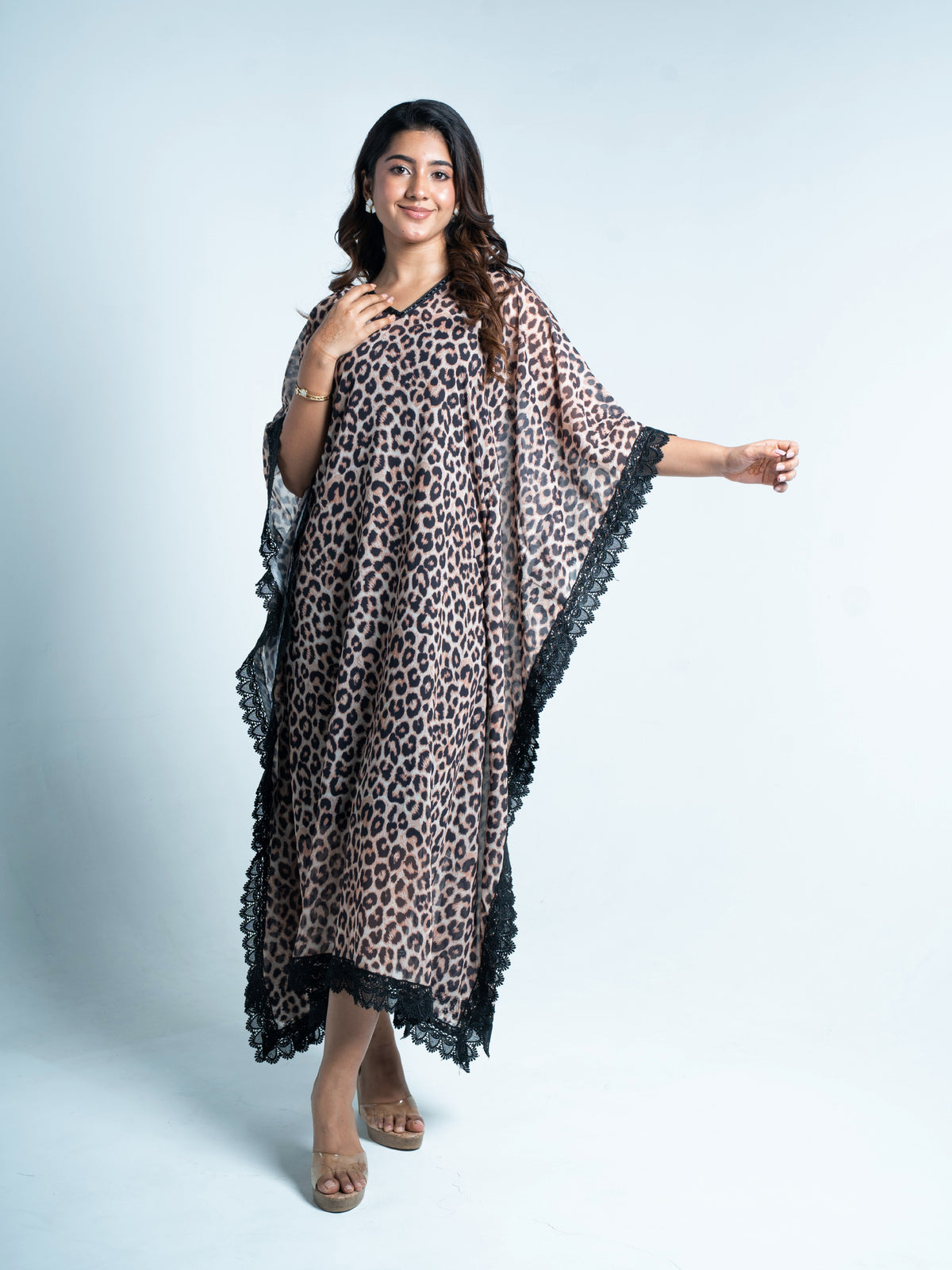 Leopard Print Garden Vareli Kaftan | Merci