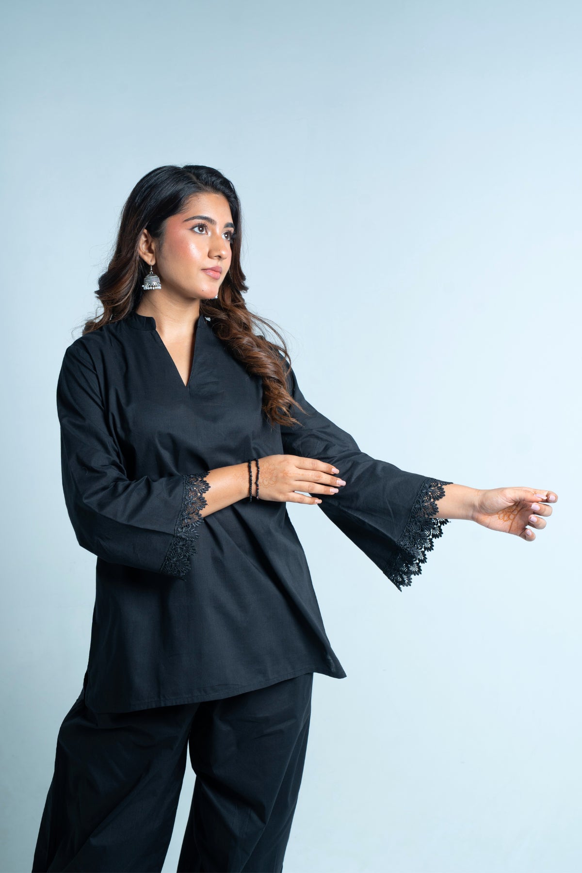 Black Cotton Co-ord Set